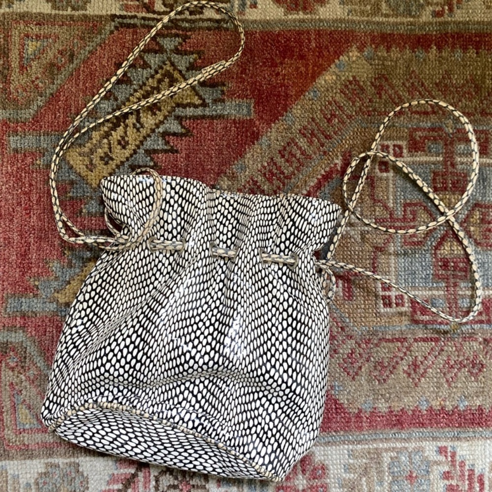MARYAM NASSIR ZADEH SNAKE PRINT BAG